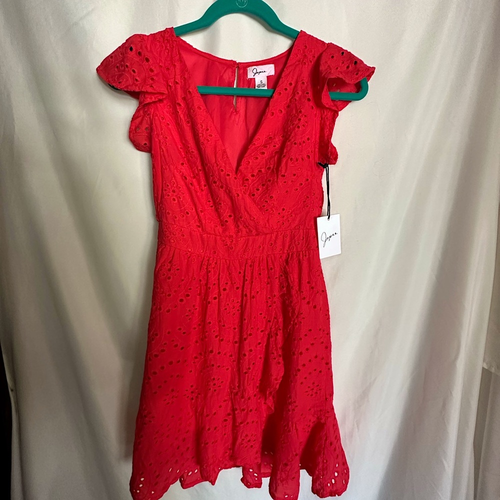 Eyelet Ruffled Dress